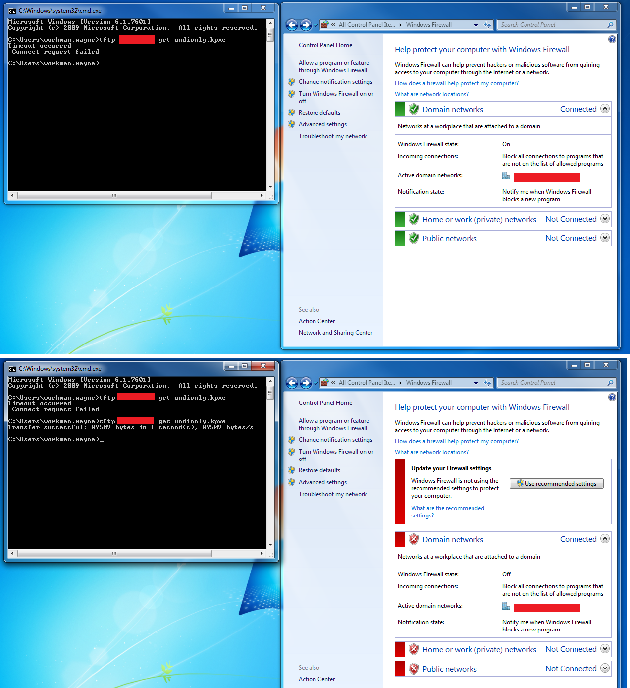 Как включить tftp на windows 7